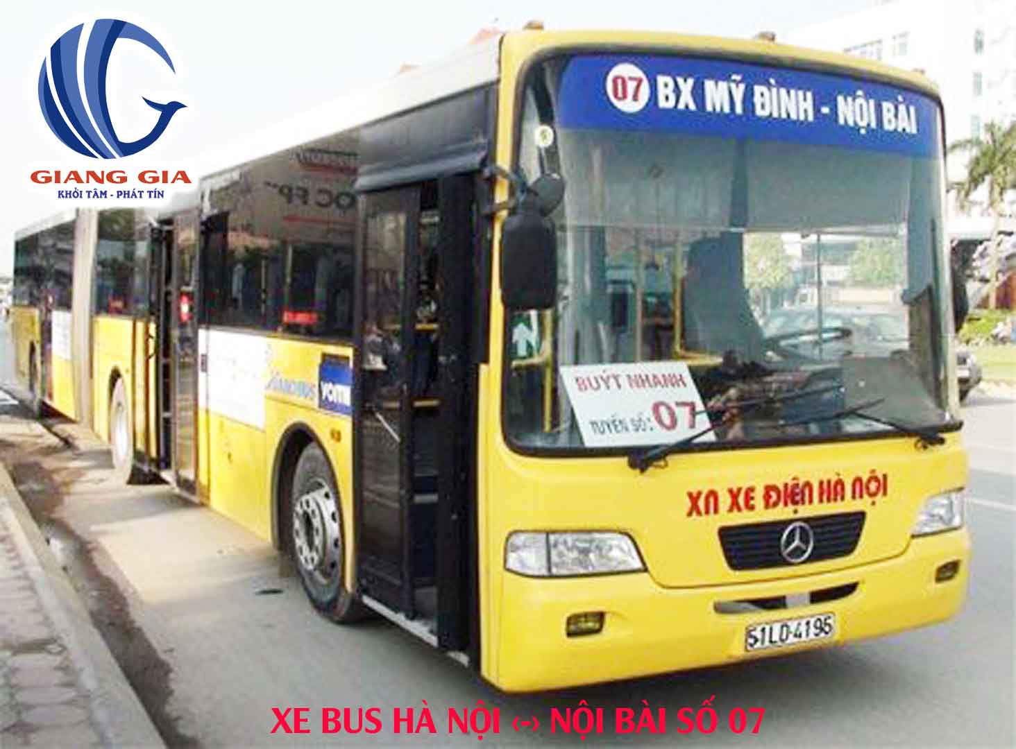 Xe buýt tuyến 07 Cầu Giấy Hà Nội - Nội Bài