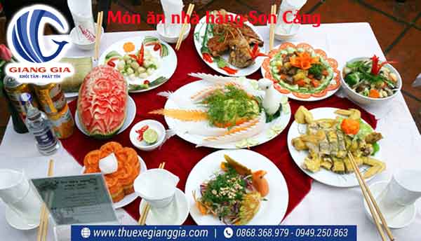 Món ăn dân tộc tại nhà hàng Sơn Cảng gần sân bay Nội Bài