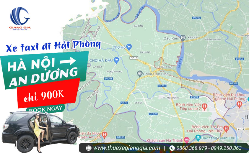 Xe taxi Hà Nội về huyện An Dương Hải Phòng giá rẻ