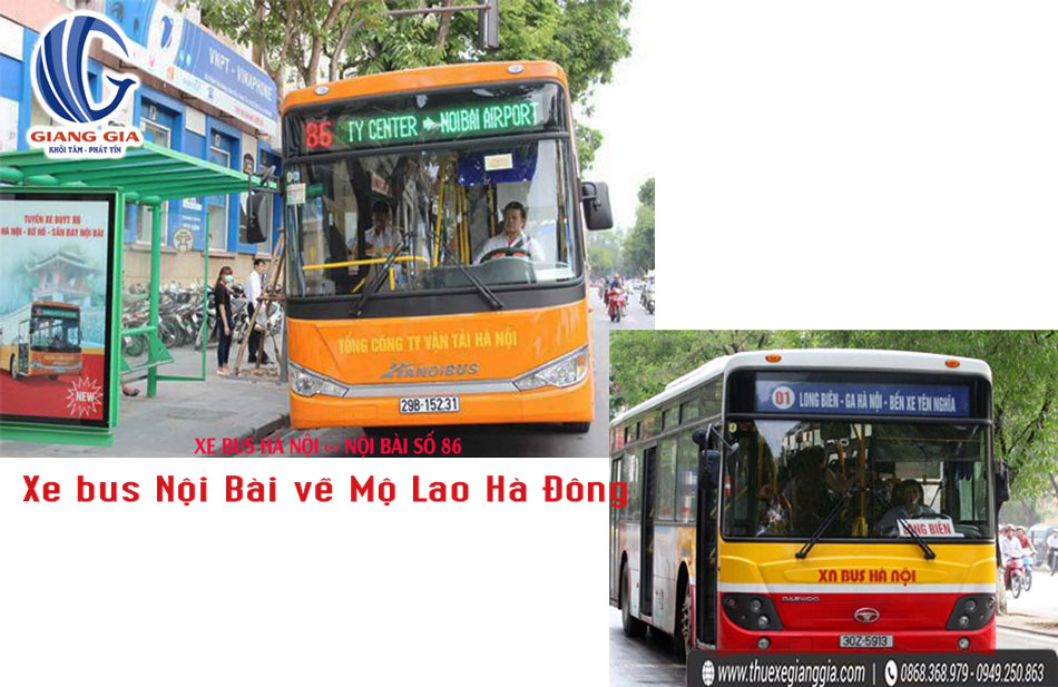 Xe bus sân bay Nội Bài về phường Mộ Lao quận Hà Đông