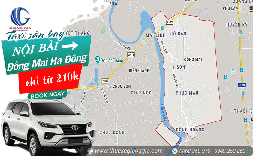 Xe taxi phường Đồng Mai Hà Đông đi Nội Bài giá rẻ tại Hà Nội