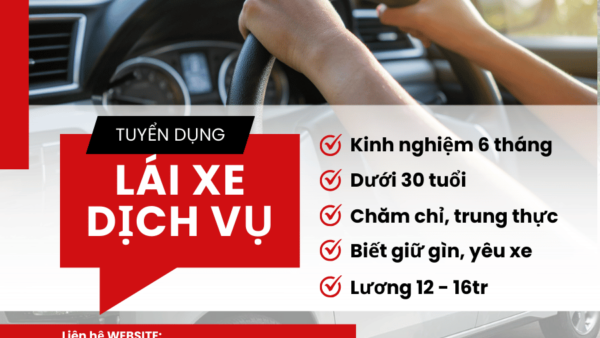 Tuyển dụng lái xe dịch vụ tại Hà Nội